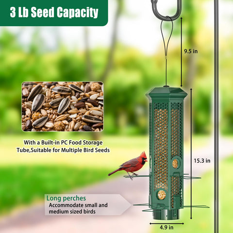 Lannso six-port perch area enables stable feeding for birds.