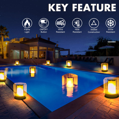 LanPool flame-mode light offers candle-like glow for parties.