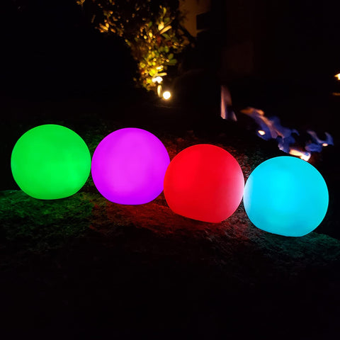 LanPool floating pool light ball glows softly on water for nighttime ambience