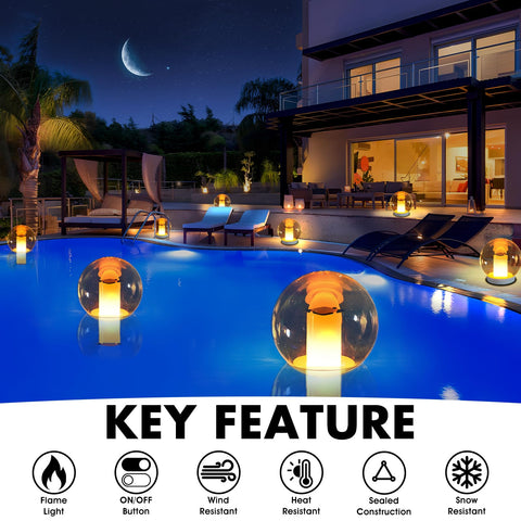 LanPool IP68 waterproof floating lamp stays afloat and reliable in all weather.