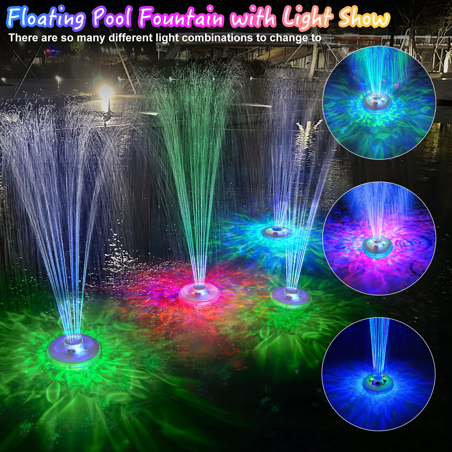 LanPool rechargeable fountain lets you enjoy rain or sun without replacements.