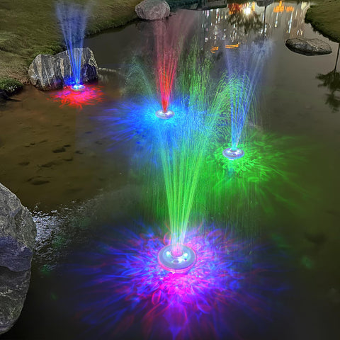 LanPool rotating fountain showcases dynamic water movement with silent operation.