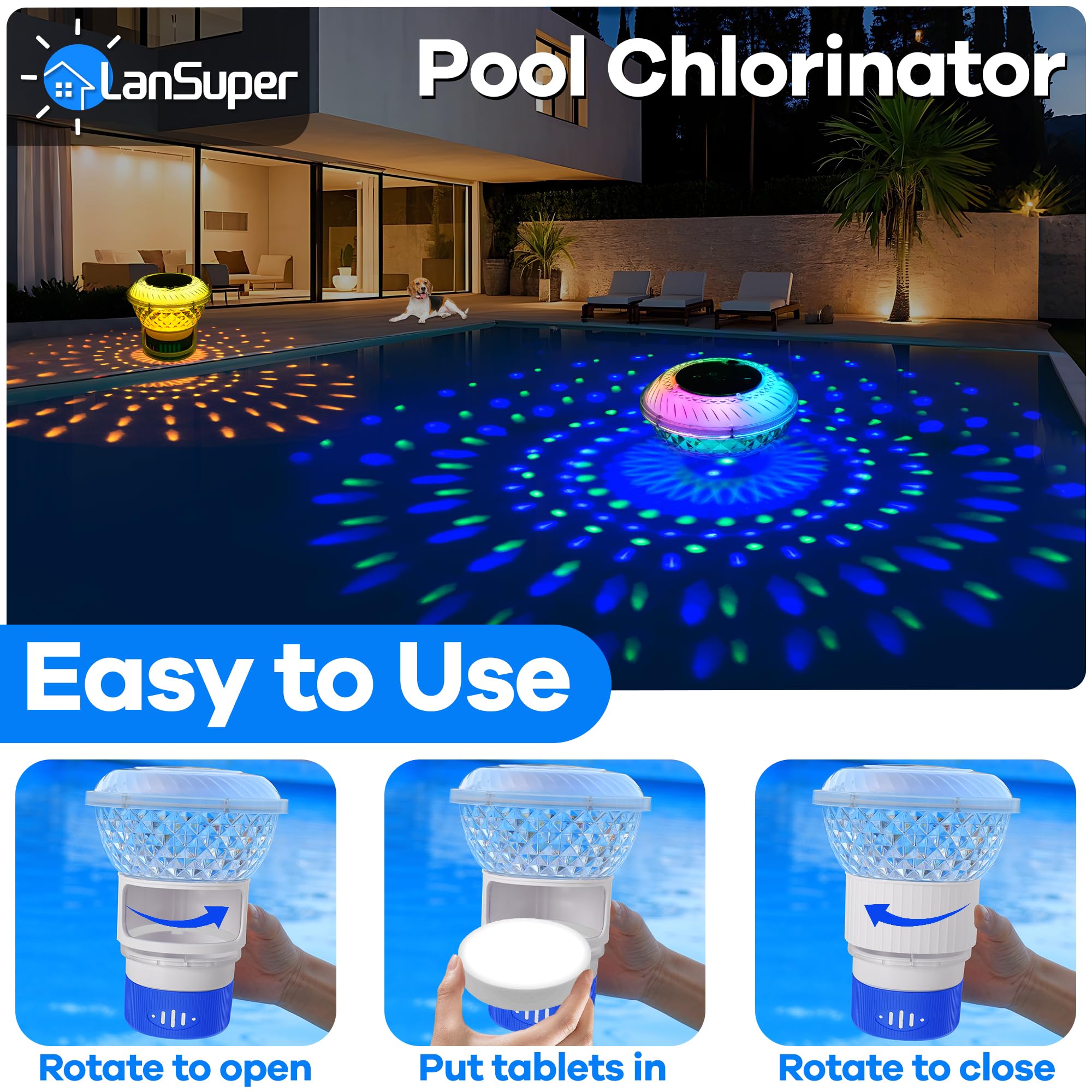 LanSuper IP68 waterproof design stays buoyant in sun or rain.