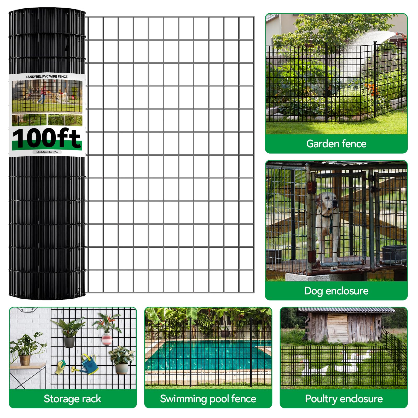 Lansybel easy-installation mesh enables quick setup with minimal tools.