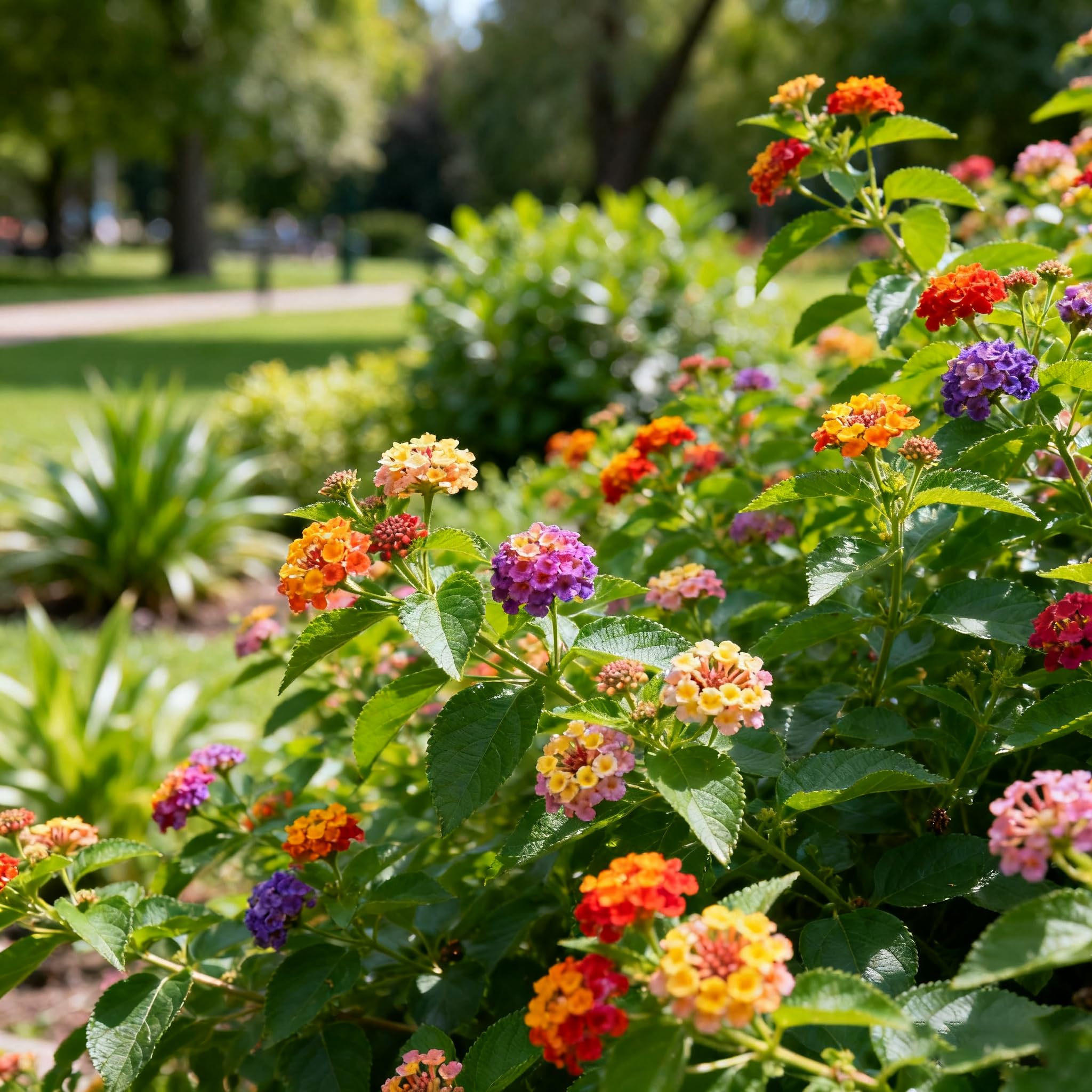 300+ lantana seeds in rainbow colors brighten garden beds.