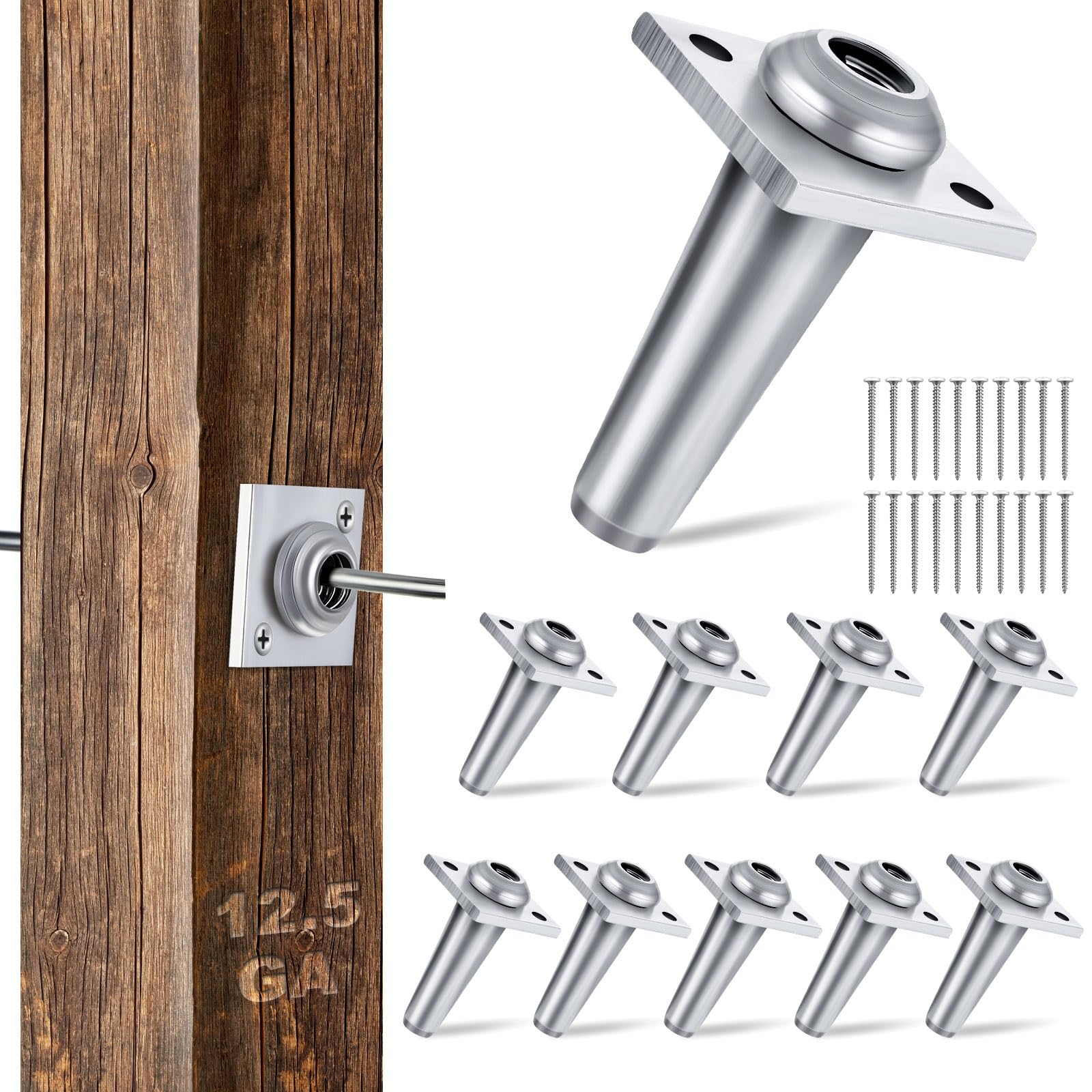 Lanties anchor wire vise packaging showing 10 vises and screws for easy garden setup
