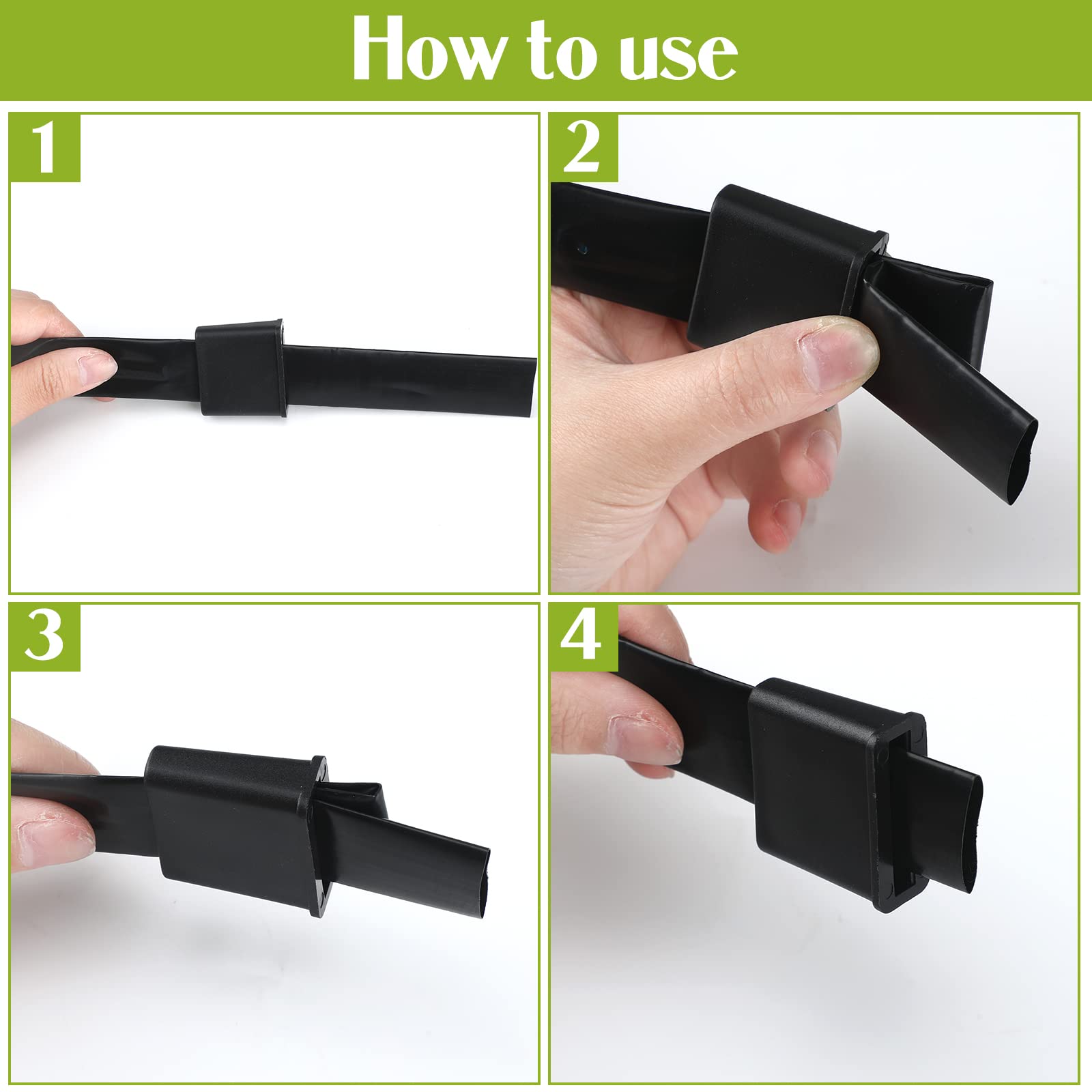 Lanties durable black plastic row end resists wear and weather.