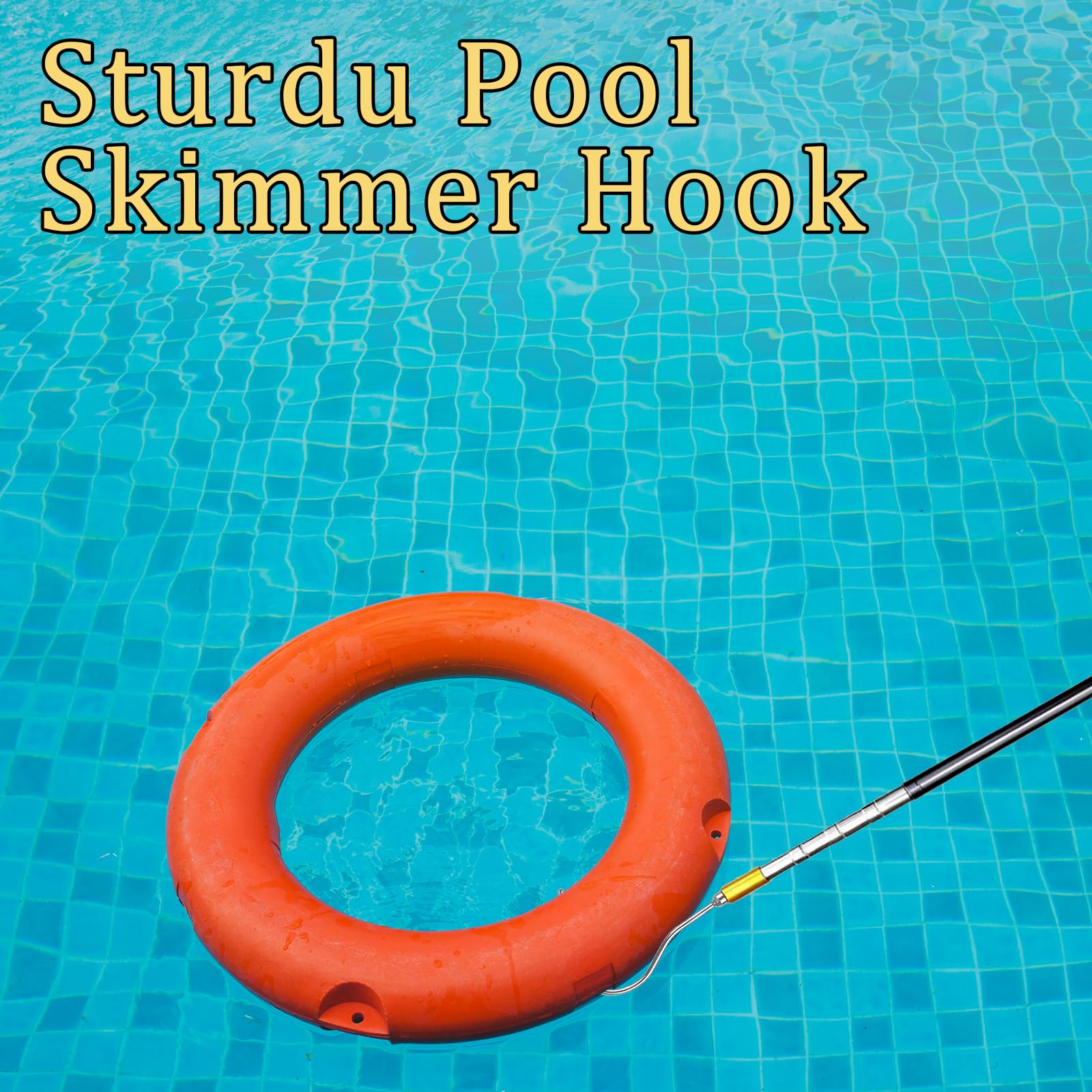 LANTONGJIANPP stainless steel pool hook resists corrosion for long term pool care