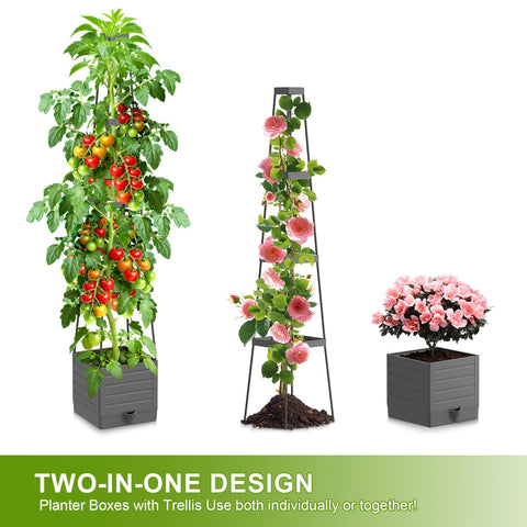 Laodier adjustable height fits indoor or outdoor gardening.
