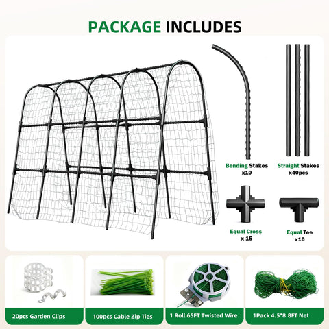 Laodier garden clips included for quick trellis setup