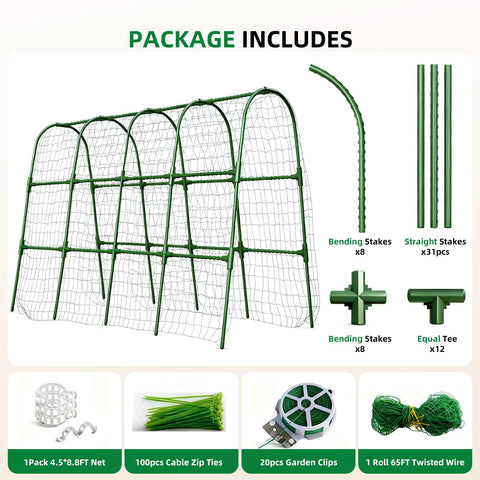 Laodier leaf ties included to secure vines in green
