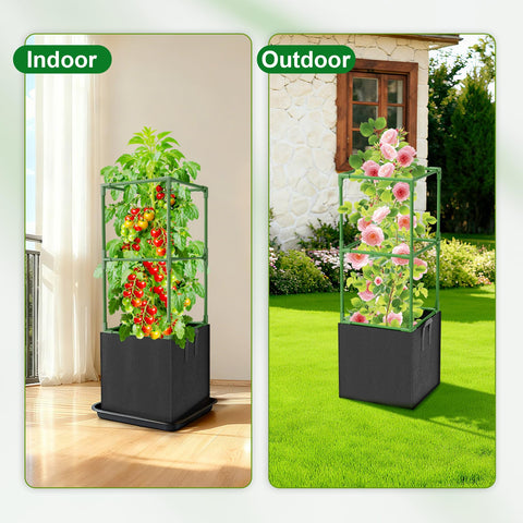 Wide square design supports dense tomato clusters and better light exposure.
