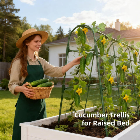 Laodier trellis netting included for extra vine guidance in green
