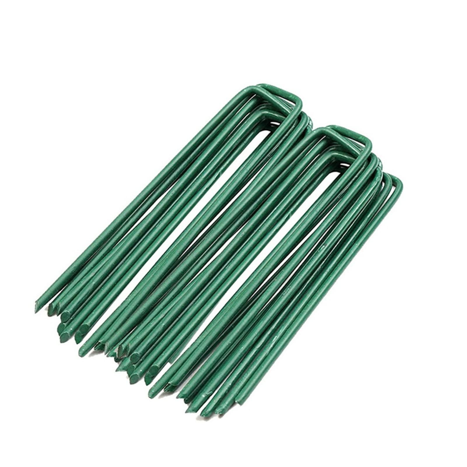 LAOJU garden pegs 6inch 3mm provide solid hold for sod and landscape fabric