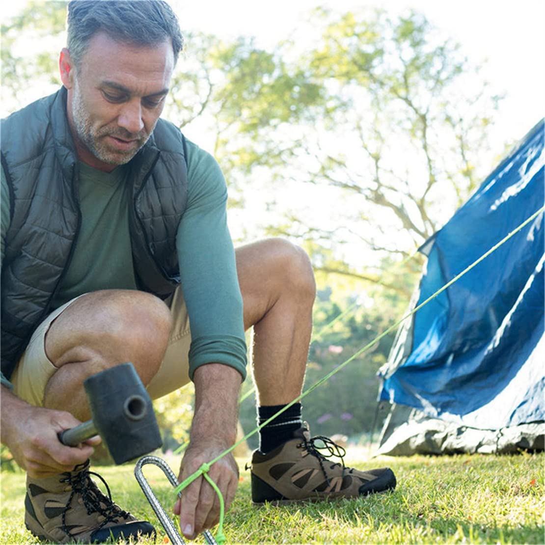 LAOJU U-shaped anchors provide a firm grip for tents and trampolines.