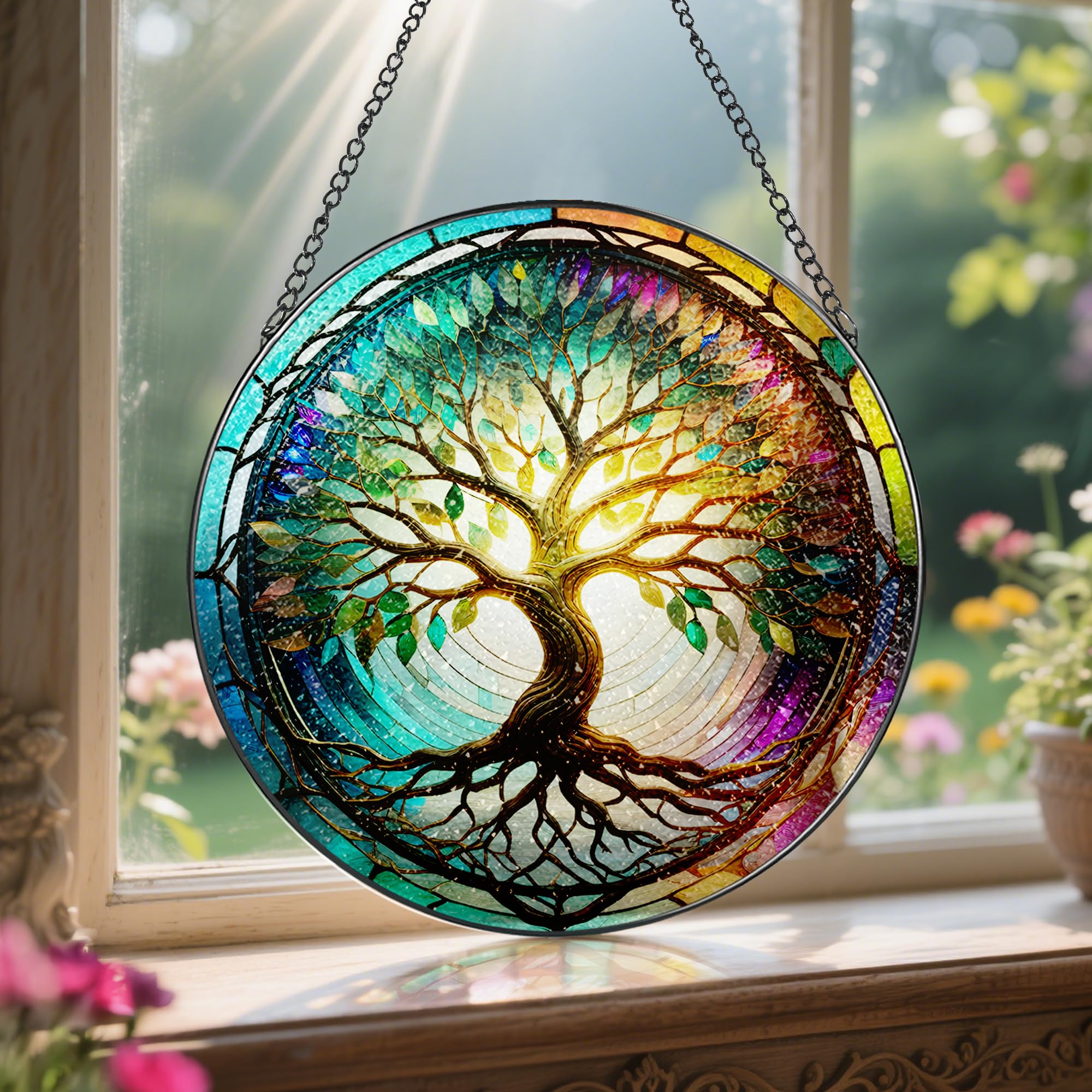 LAOWEIKI amber-toned glass creates warm atmosphere in windows or patios.