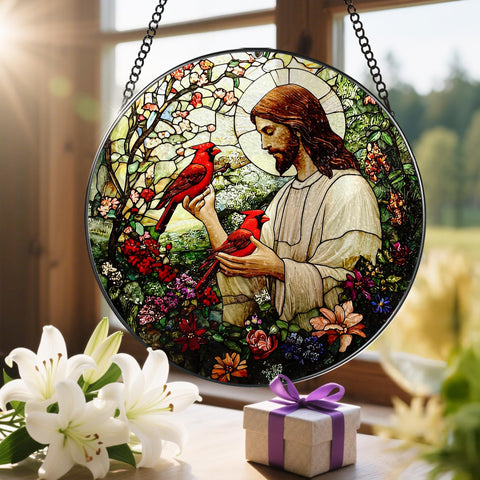 Laoweiki Christian decor in living room shows tranquil faith-inspired mood