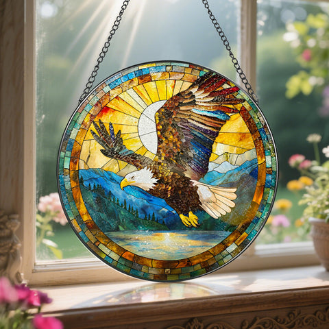 LAOWEIKI Easy-hang suncatcher with suction hook for simple window setup.