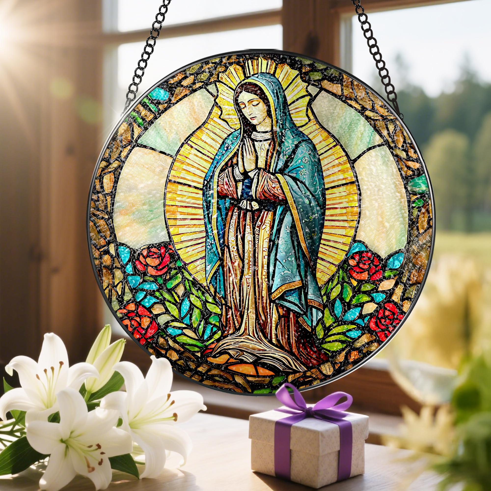 LAOWEIKI secure packaging protects the 8inch suncatcher during shipping and gifting
