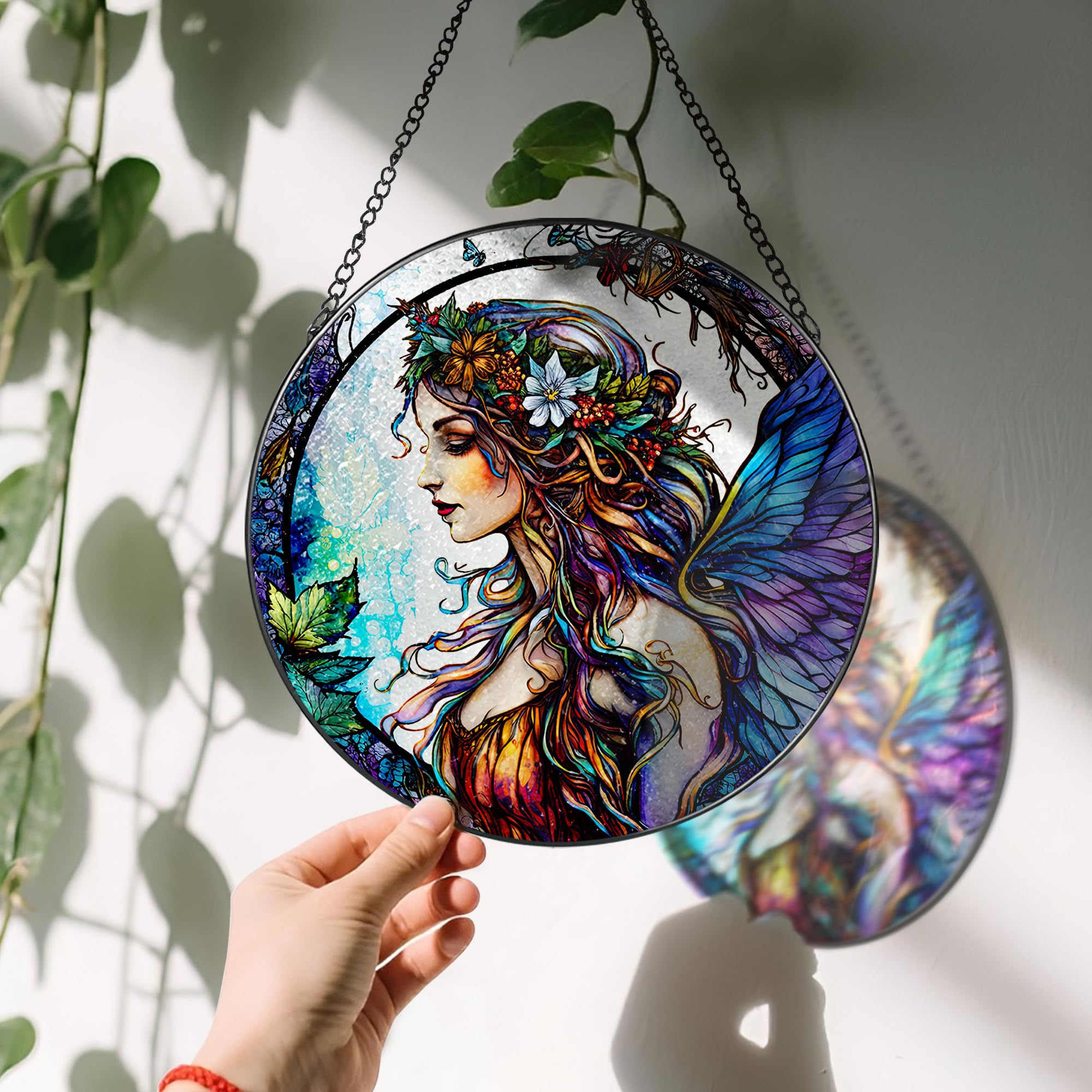 LAOWEIKI suncatcher with suction hook for easy window hanging