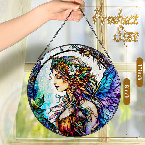 LAOWEIKI suncatcher hung in a sunny window creates colorful light play