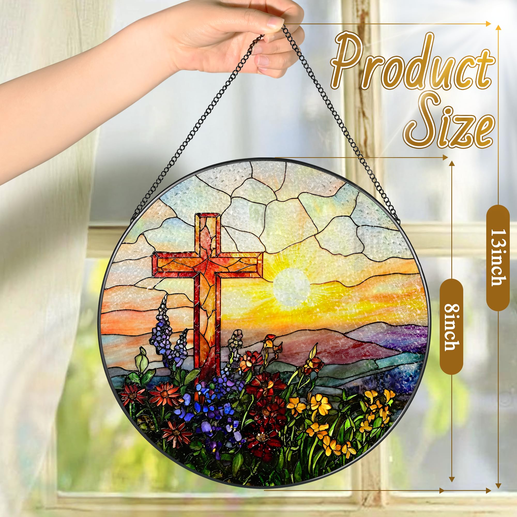 LAOWEIKI UV-printed colors stay vibrant in sunlight on this suncatcher