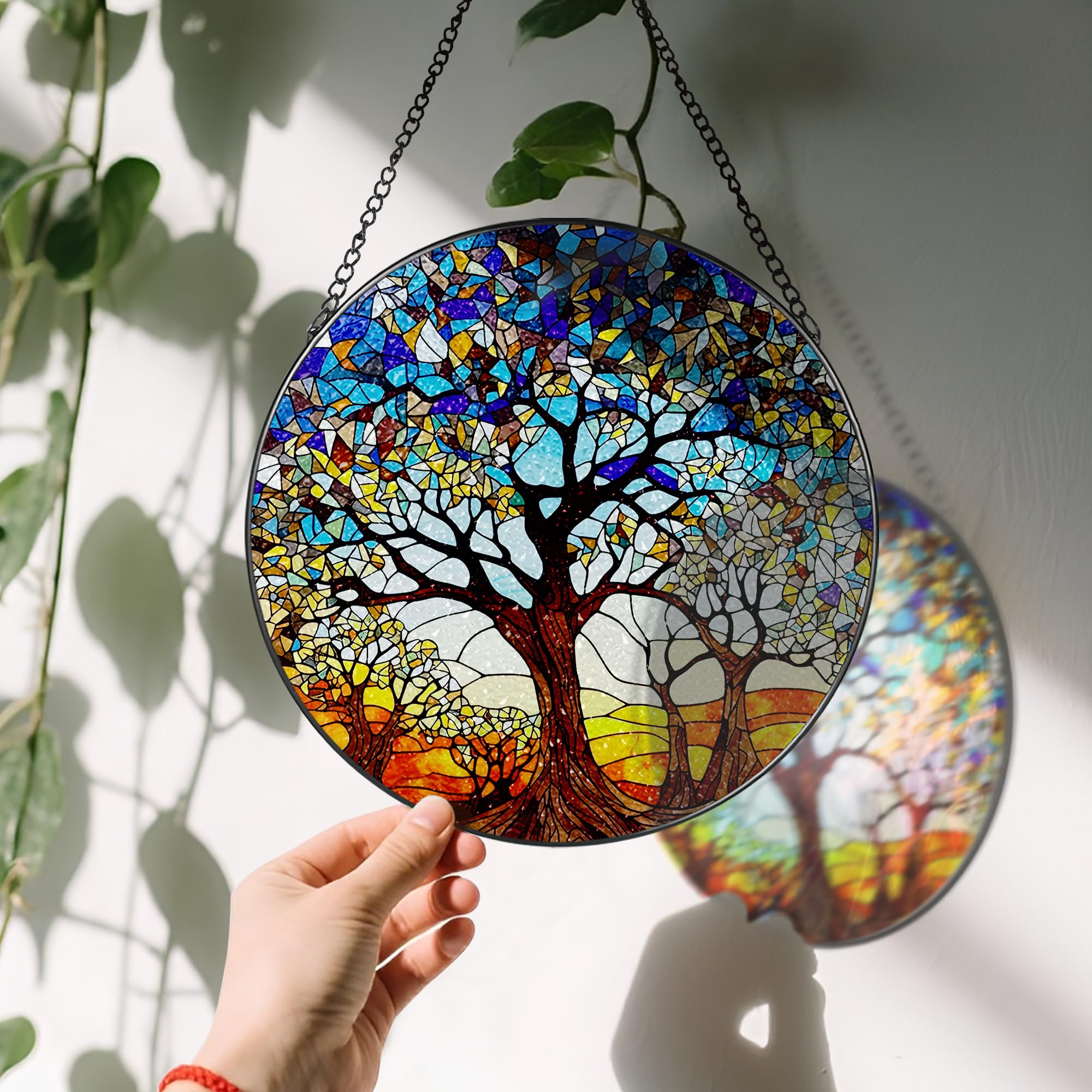 LAOWEIKI wavy panel suncatcher showcases durable color for years