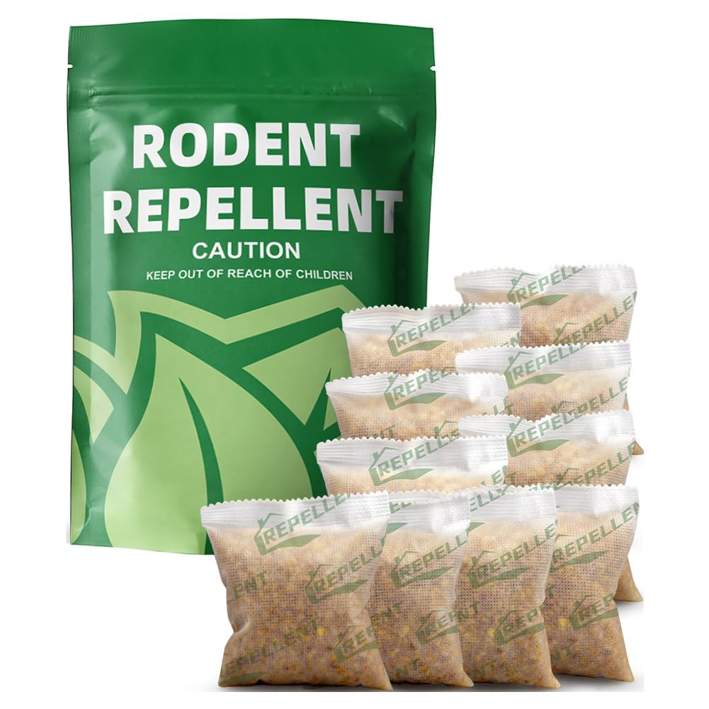 LAQDECDV rodent repellent pouch pack deters mice naturally in indoor spaces.