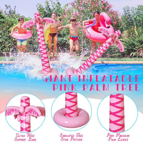 LaRandom palm trees deflate compactly for easy storage after events.