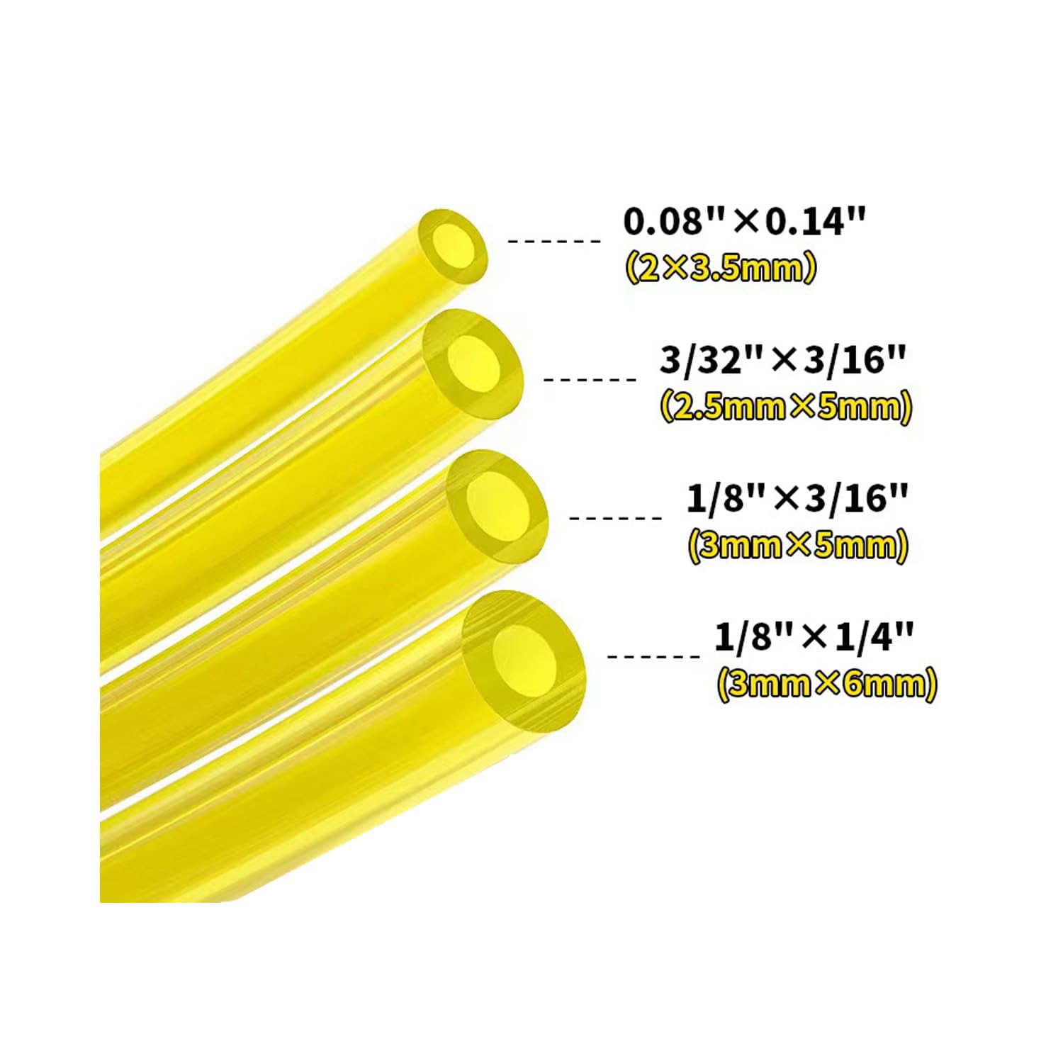 Laranvi fuel line 1/8 x 1/4 inch, 4 ft, supports multiple tool types