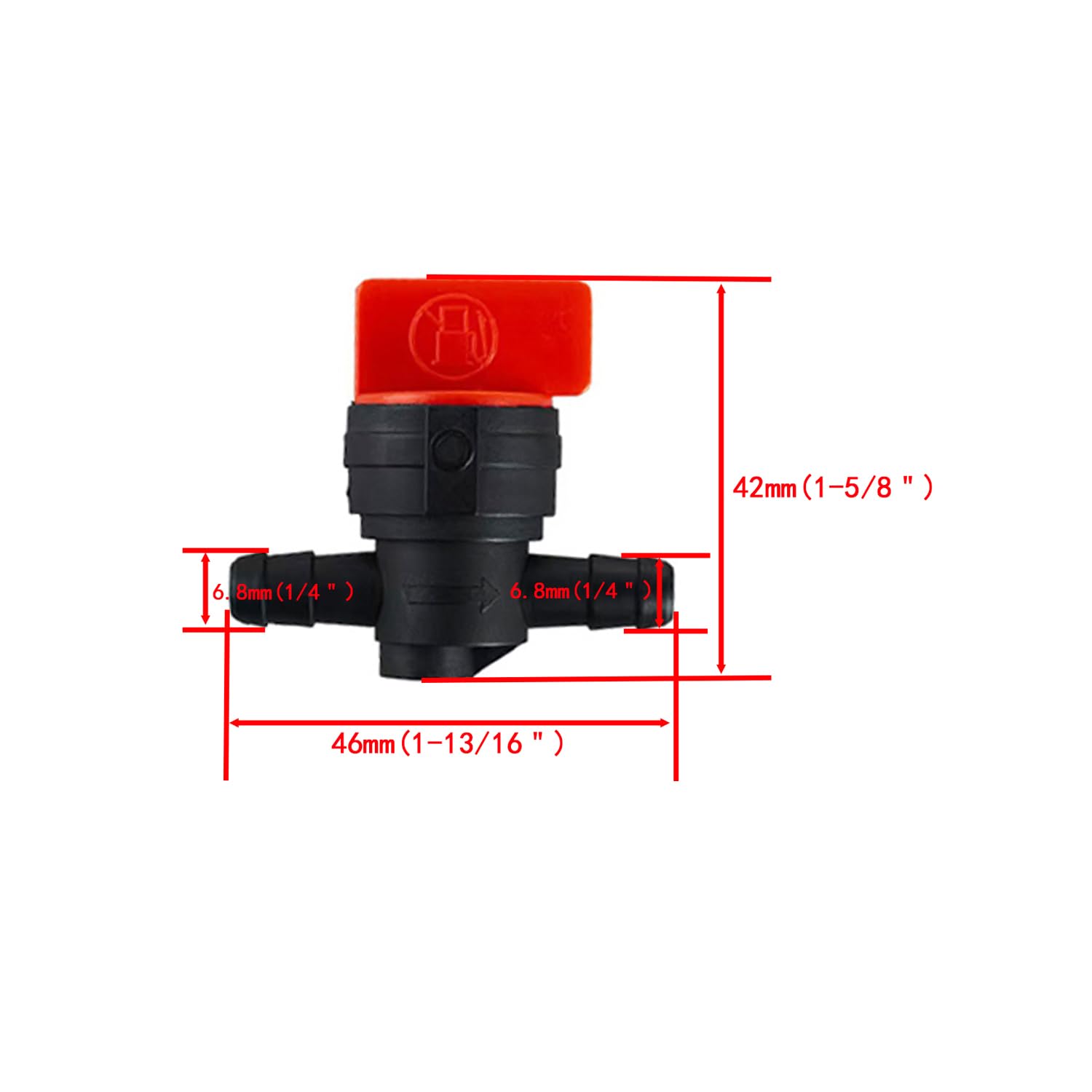 Laranvi valve clamps included for secure fuel line installation
