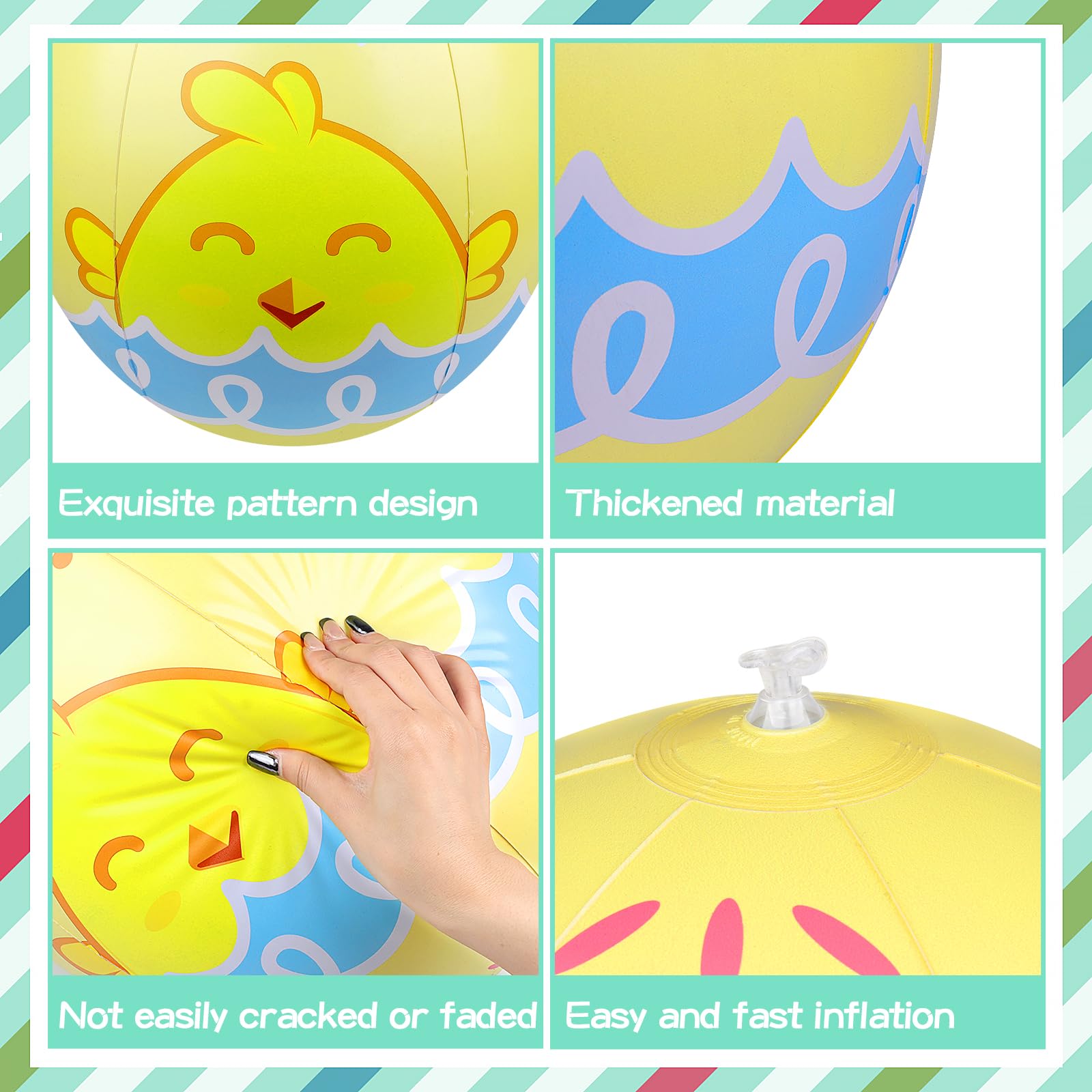Bright yellow, pink, blue, and green Easter eggs brighten any garden or party.