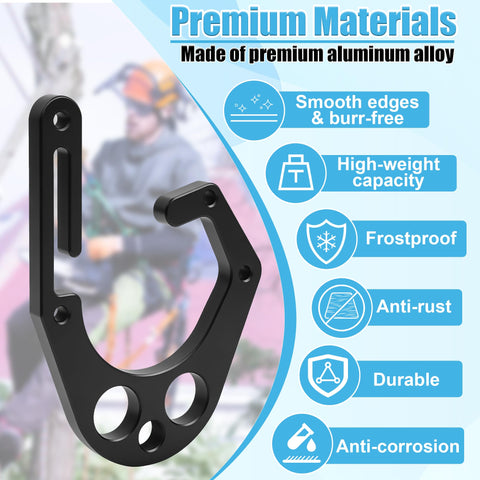Larbeti aluminum hook securely attaches to gear loop for stable tool tether.