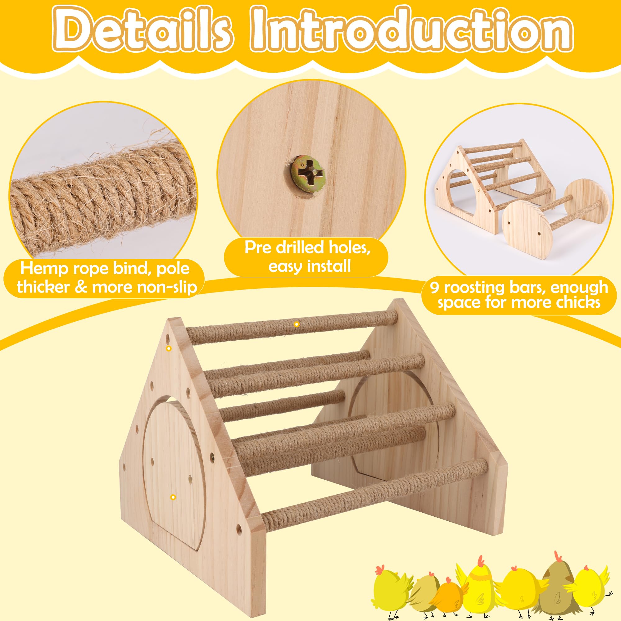 Larbeti brooder perch assembly simplifies setup with included screws and tools.