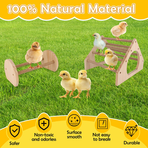 Larbeti chick roosting jungle gym supports exercise and enrichment for poultry pets.