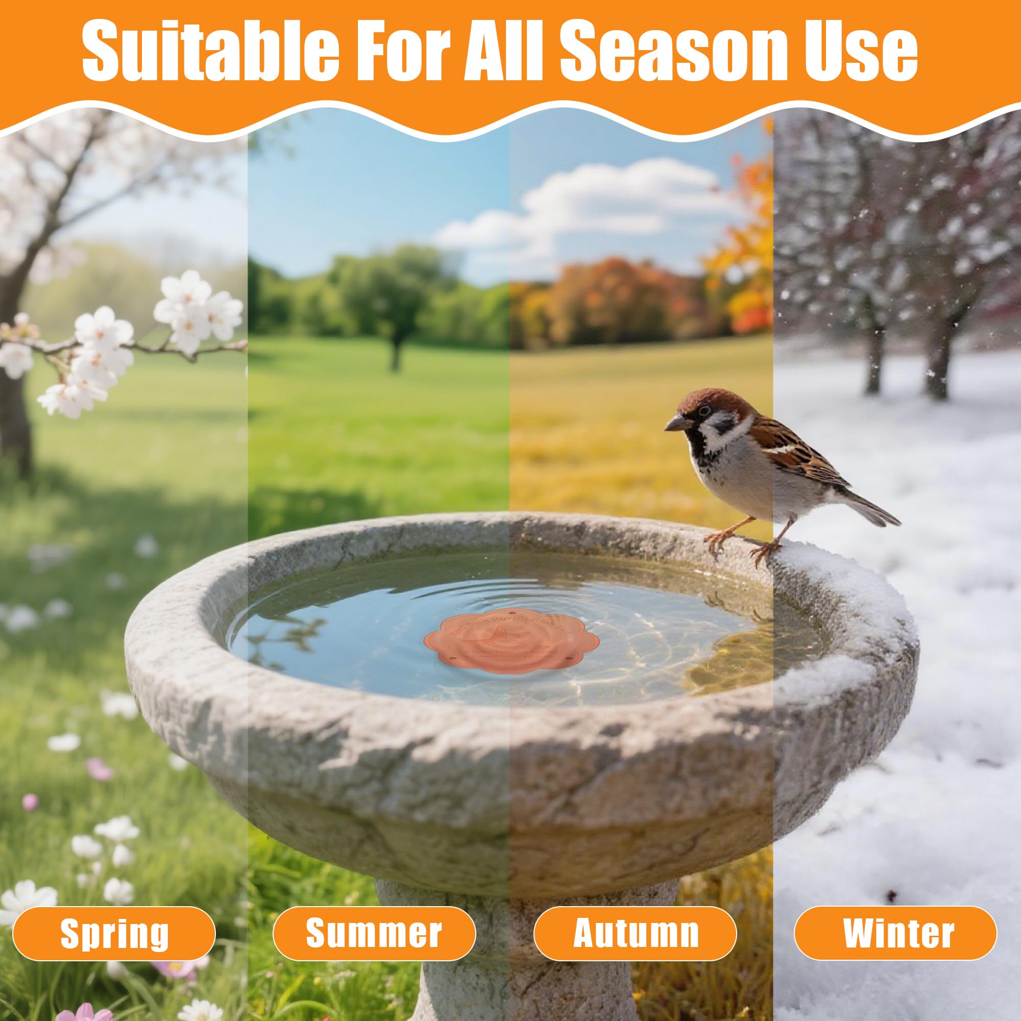 Larbeti copper disk is safe for birds while keeping water clear.