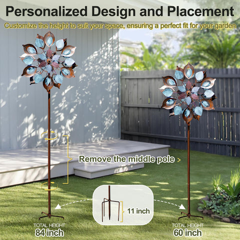Lariander heavy-duty metal construction supports sturdy, long-lasting outdoor decor.
