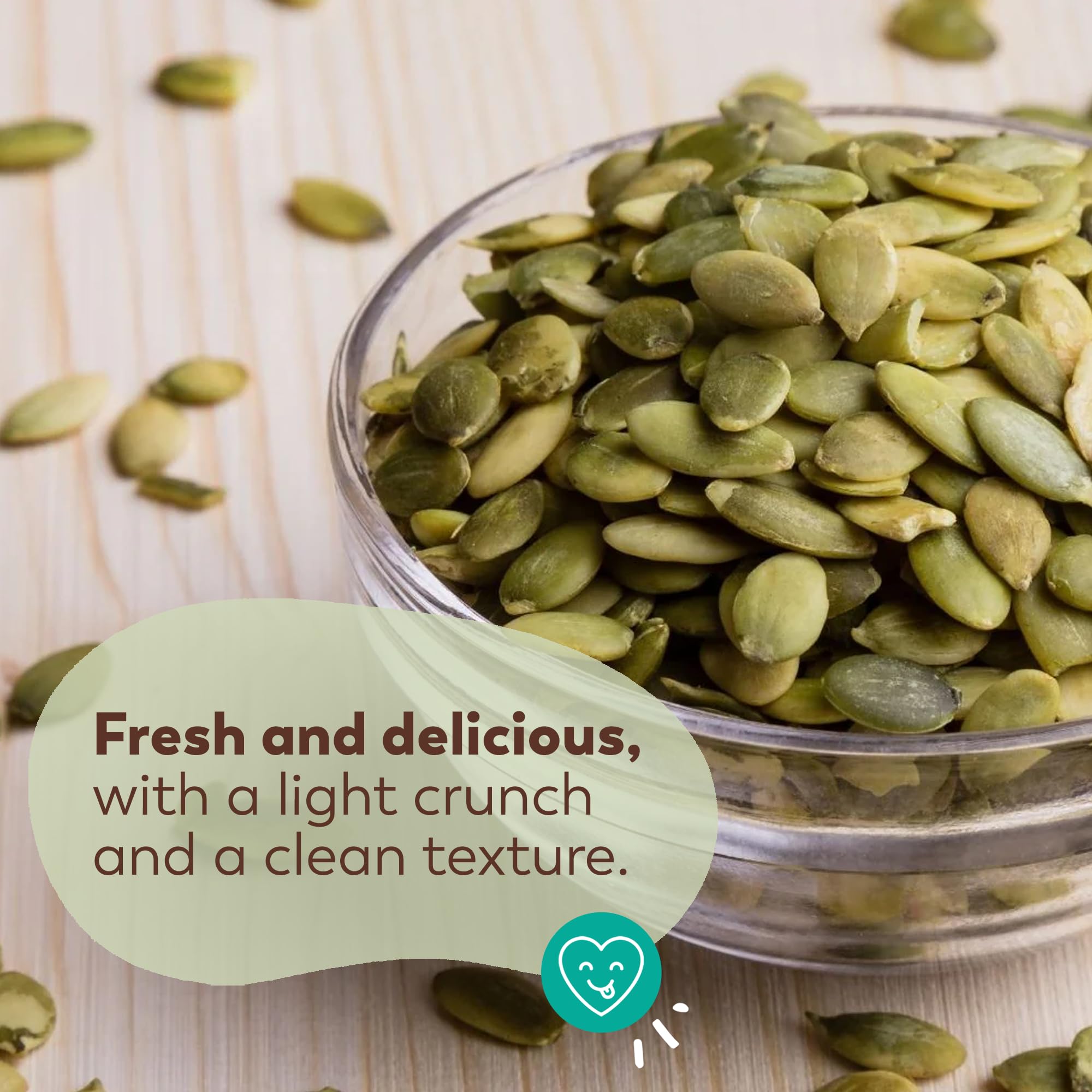 Lark Ellen Farm sprouted pumpkin seeds over yogurt for crunch