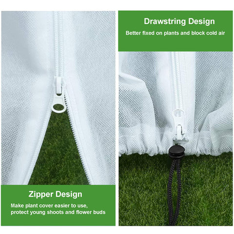 LARNORJE bottom drawstring seals the cover during windy cold spells.