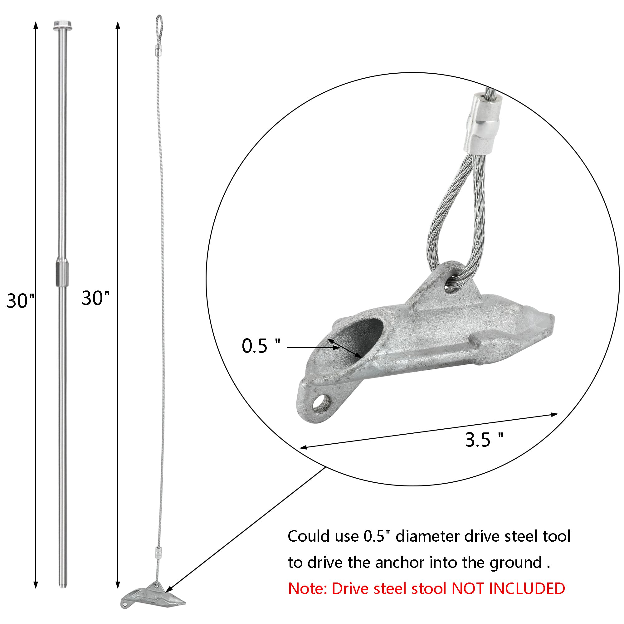 LARNORJE drive rod not included image showing installation tool.