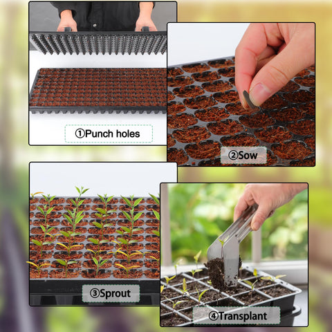 LARNORJE garden dibber with 200 pegs enables quick, consistent hole spacing.