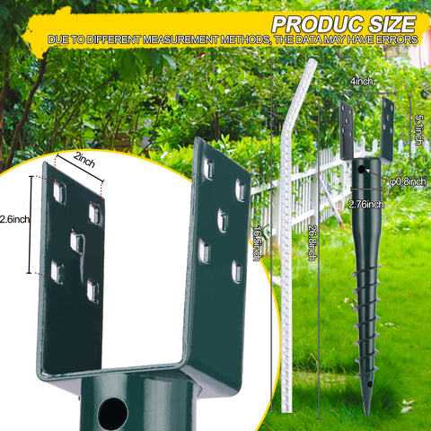 LARNORJE ground anchor installation with rebar twist enables quick setup