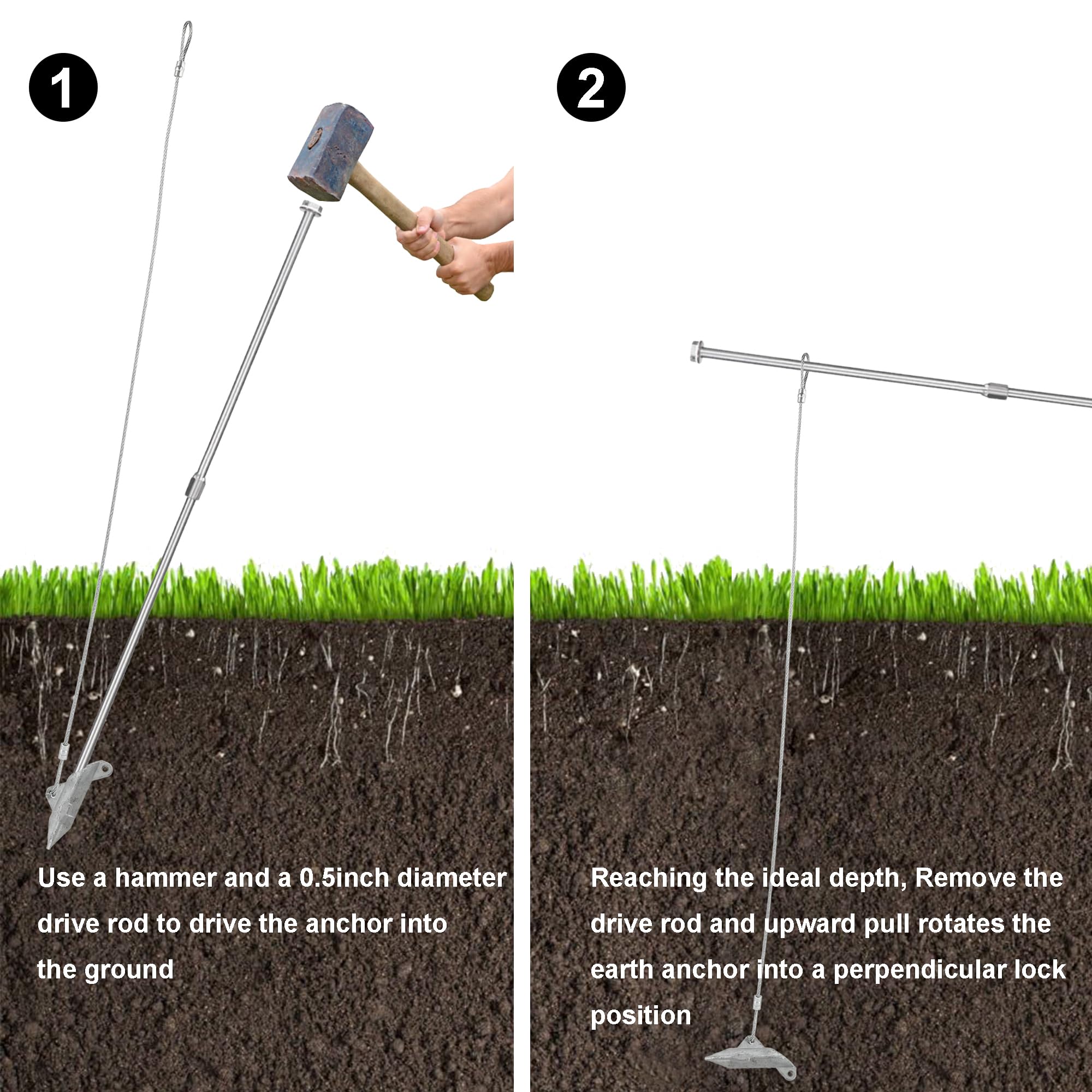 LARNORJE secured swing set demonstrates reliable ground anchoring for safe play.