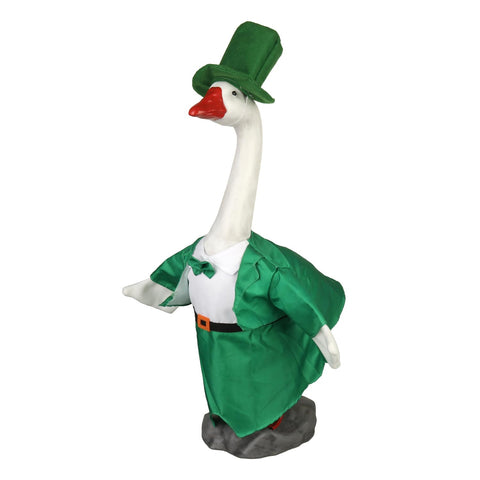 LarpGears goose outfit with green tuxedo adds yard charm for celebrations.