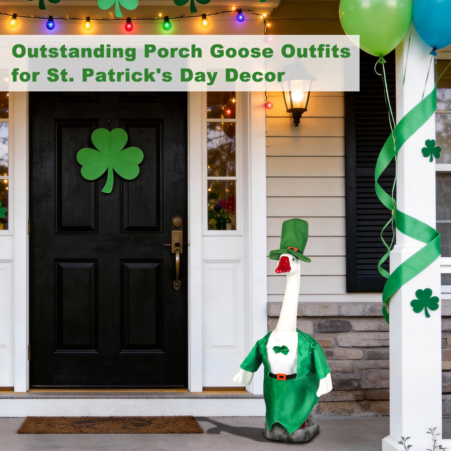 LarpGears patio goose outfit invites neighbor smiles with festive flair.