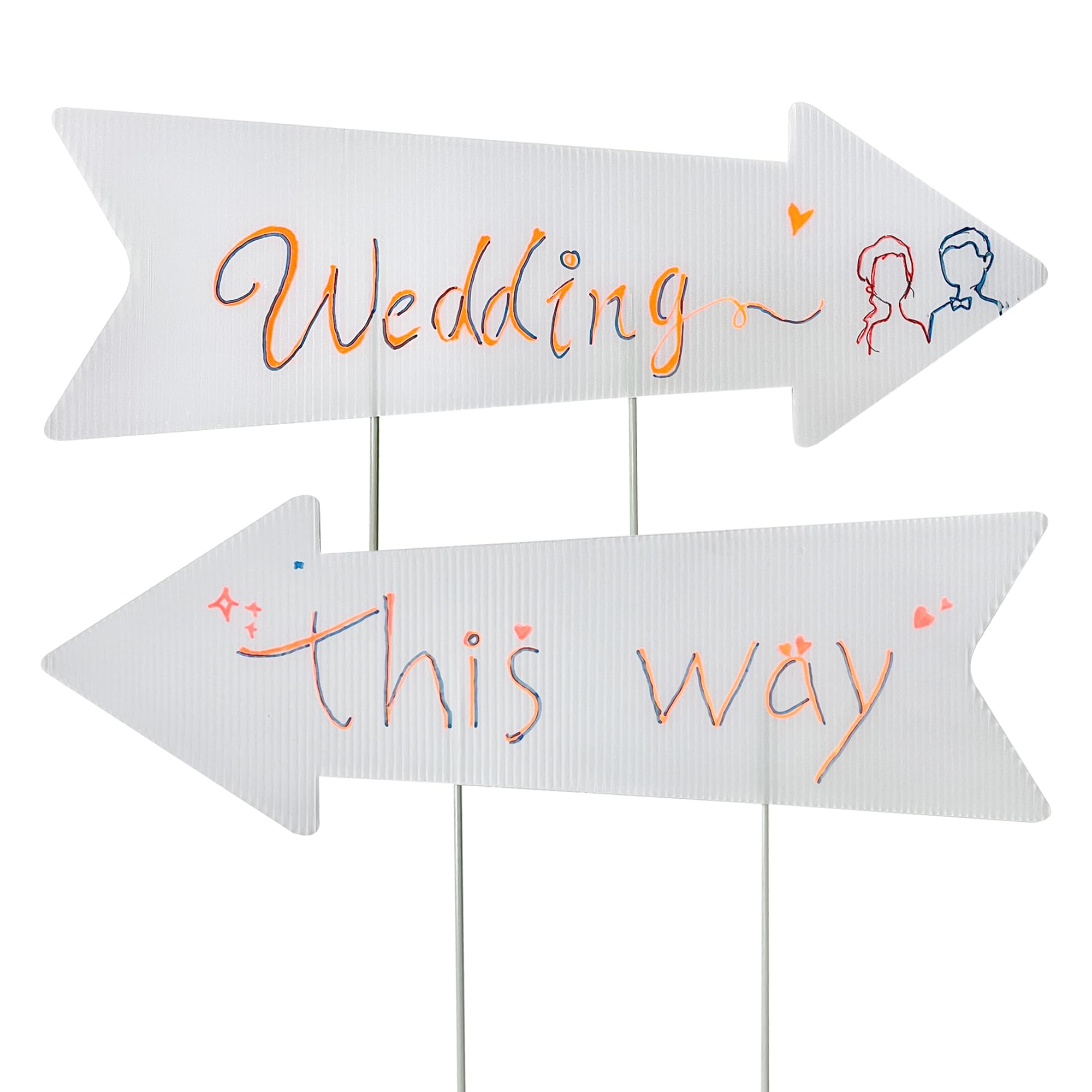 LARREEDE weatherproof arrow yard sign for rain or shine