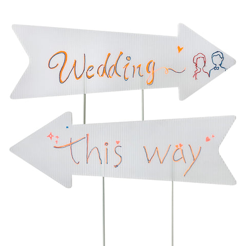 LARREEDE weatherproof arrow yard sign for rain or shine