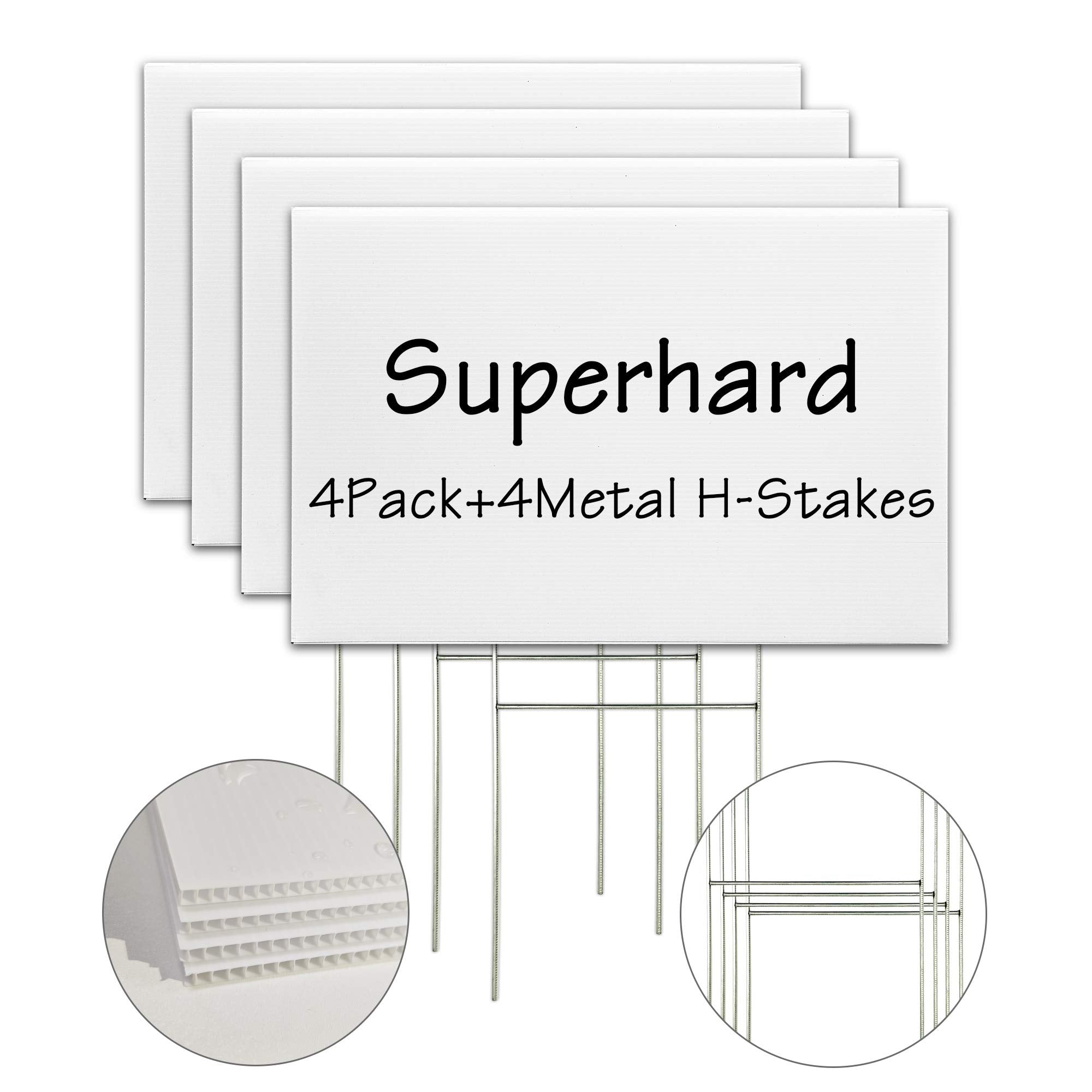 LARREEDE blank yard sign 12x17 front view for customizable messaging outdoors