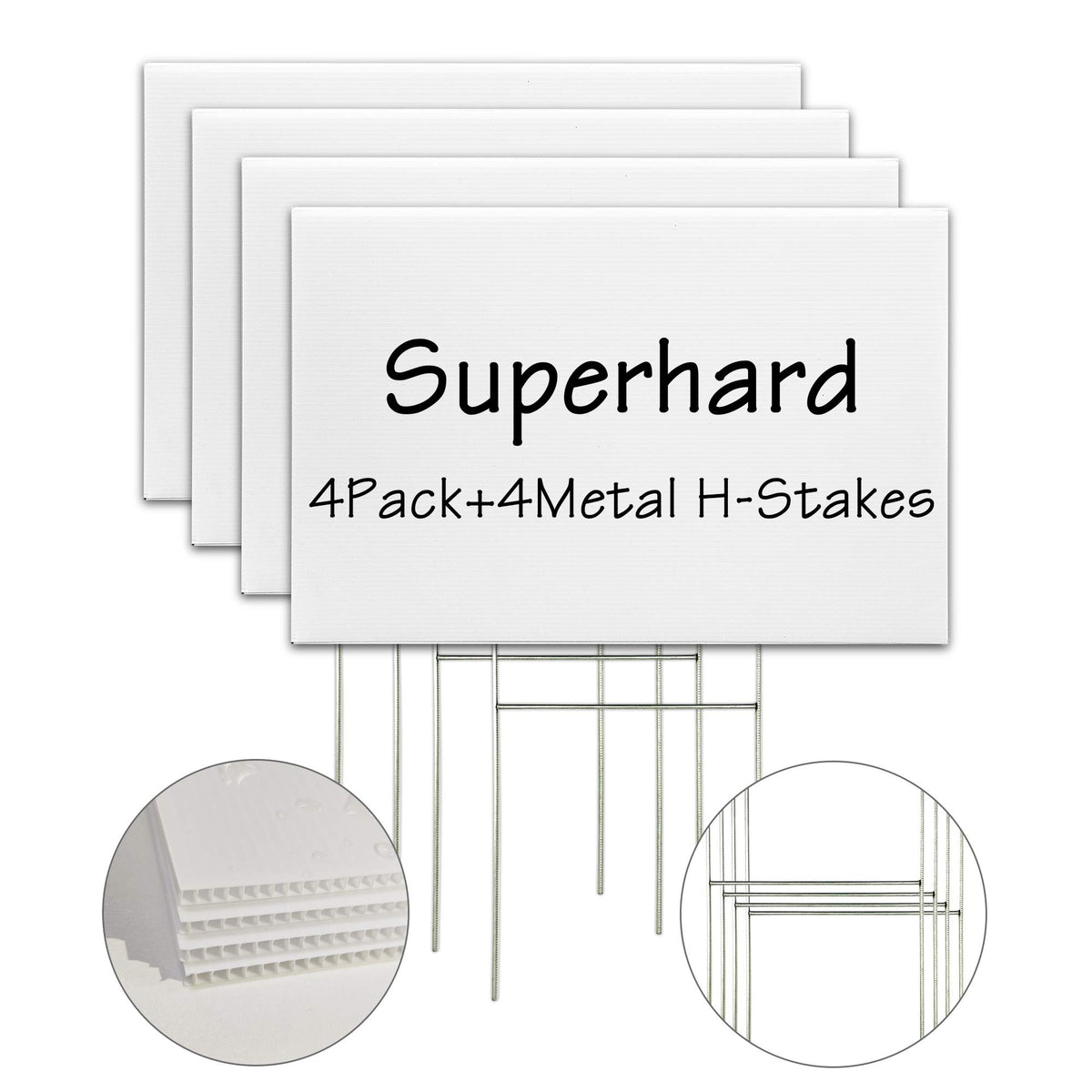 LARREEDE blank yard sign 12x17 front view for customizable messaging outdoors