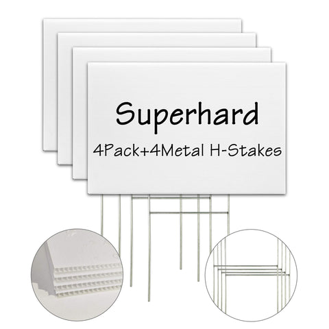 LARREEDE blank yard sign 12x17 front view for customizable messaging outdoors